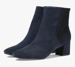 The Almond Toe Waterproof Dress Bootie in Navy