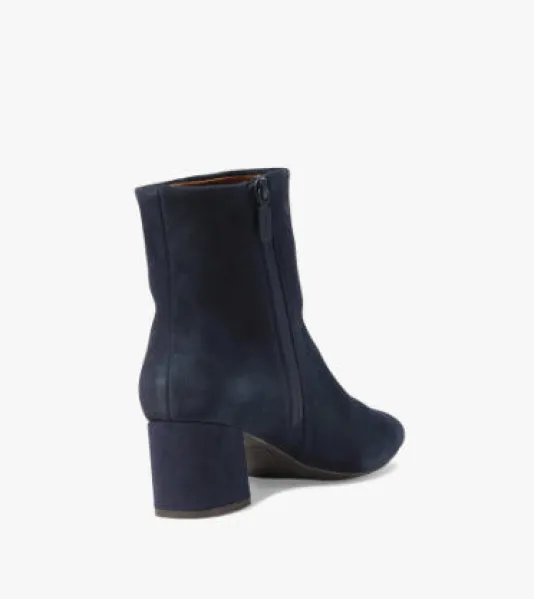 The Almond Toe Waterproof Dress Bootie in Navy