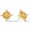 The Bee Cameo Stud in Gold CZ