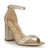 The Block Heel Dress Sandal in Gold