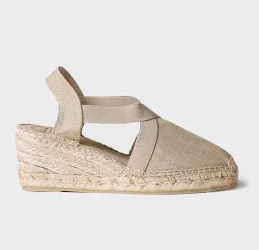 The Classic Closed Toe Espadrille in Stone