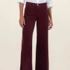The Corduroy Wide Leg in Dark Plum