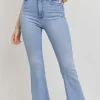 The Crop Flare in Light Denim
