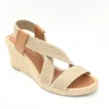 The Elastic Espadrille Sandal in Natural Linen