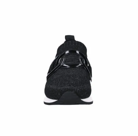 The Knit Slip On Sneaker with Link in Black