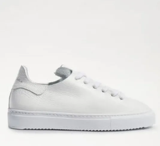 The Leather Lace Sneaker in White