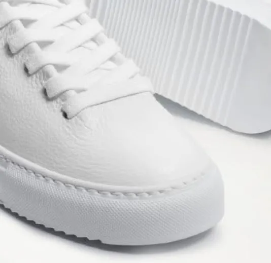 The Leather Lace Sneaker in White