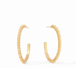 The Medium Colette Bead Hoop in Gold