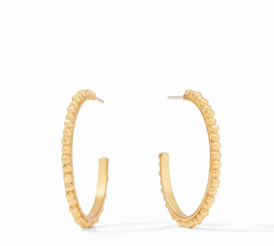 The Medium Colette Bead Hoop in Gold
