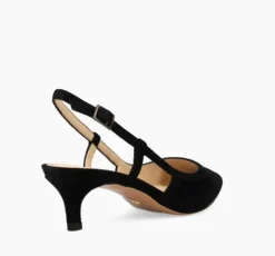 The Posted Sling Almond Toe Pump in Black