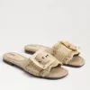 The Raffia Flat Sandal with Buckle