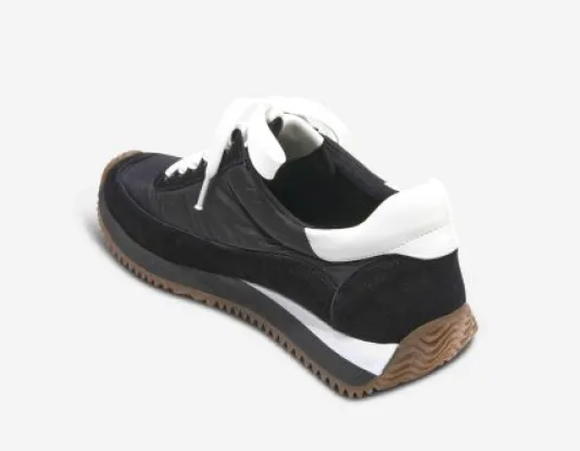 The Retro Lace Sneaker in Black