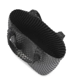 The Reversible Woven Tote in Black & Gunmetal