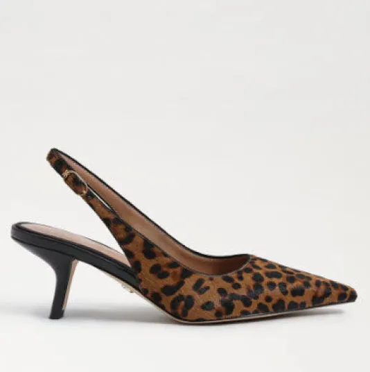 The Sling Back Pointed Pump in Leopard
