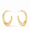 The Small Luna Hoops in Gold