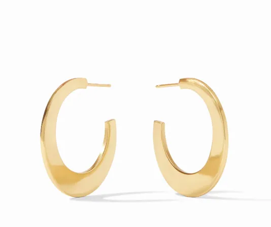 The Small Luna Hoops in Gold
