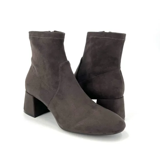 The Stretch Bootie with Inside Zip in Taupe
