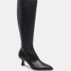 The Tall Boot on Mid Sabrina Heel in Black