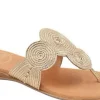The Textile Swirl Thong Sandal in Platino