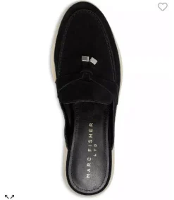 The Unlined Gum Sole Loafer Mule in Black