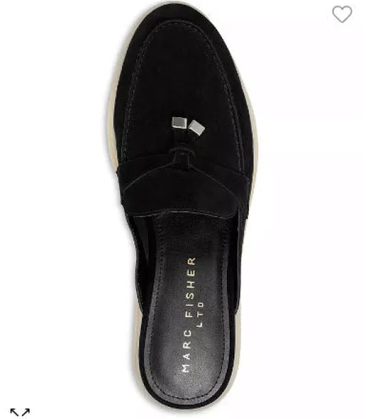 The Unlined Gum Sole Loafer Mule in Black