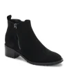 The Waterproof Side Zip Ankle Bootie in Black