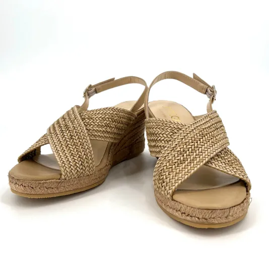 The Woven Leather Espadrille in Natural