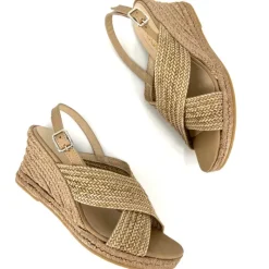 The Woven Leather Espadrille in Natural